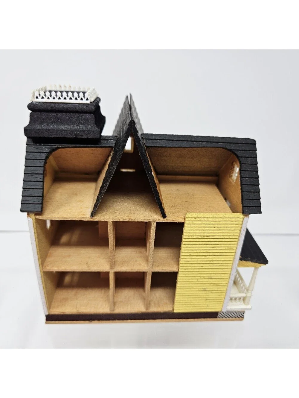 Wood Dollhouse Miniature 1:144 Scale Victorian House Vintage Millie Meter August